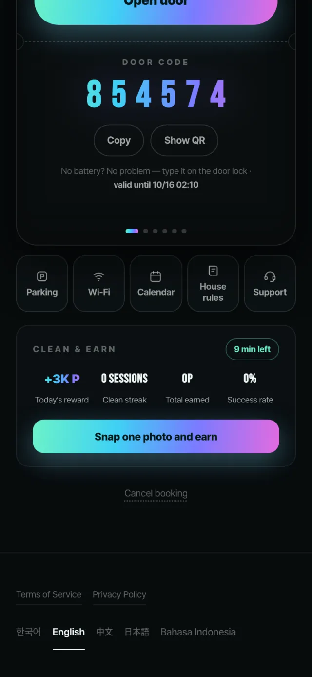 Extend · tidy up · leave — 2