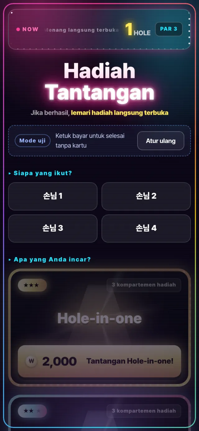 Tantangan hadiah · tablet meja — 2