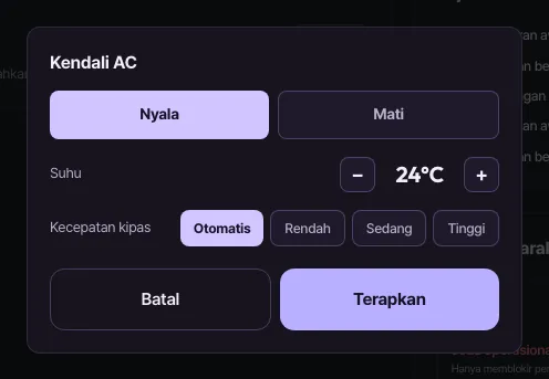 Aksi jarak jauh — pintu · AC — 3