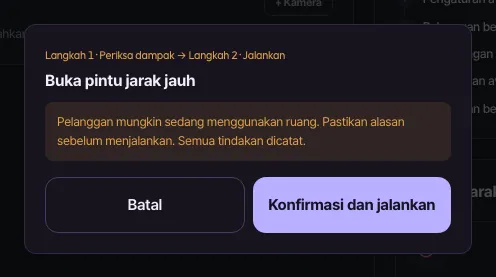 Aksi jarak jauh — pintu · AC — 2